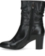 DAMES BOOTS+KORT LAARS-Zwart leer