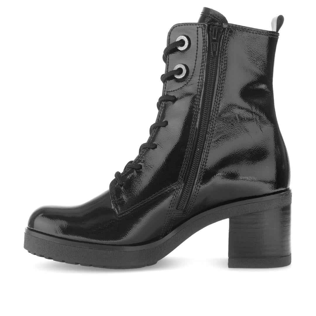 DAMES BOOTS+KORT LAARS-Zwart lak