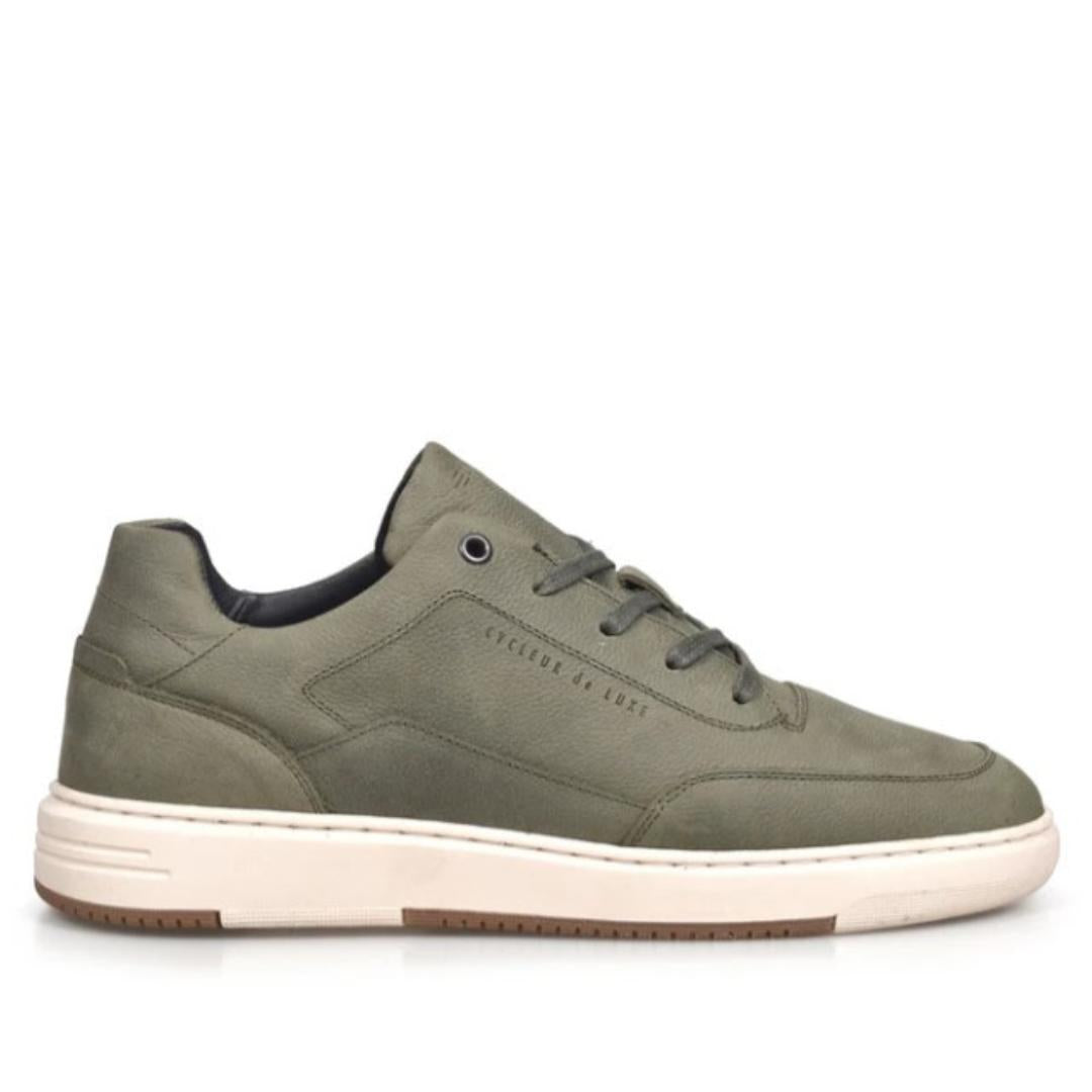 Heren veterschoenen-Groen suède/nubuck