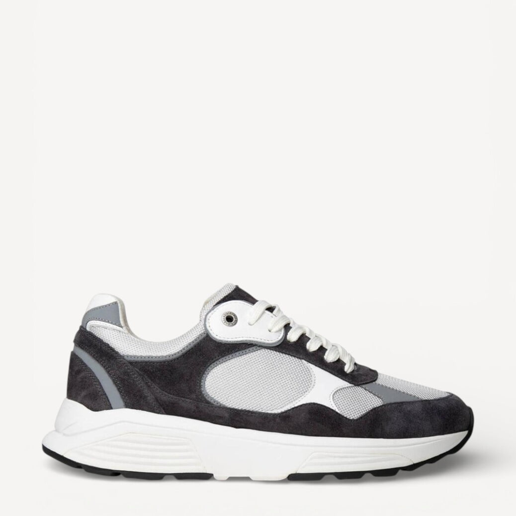 Heren veterschoenen-Blauw combi kleur