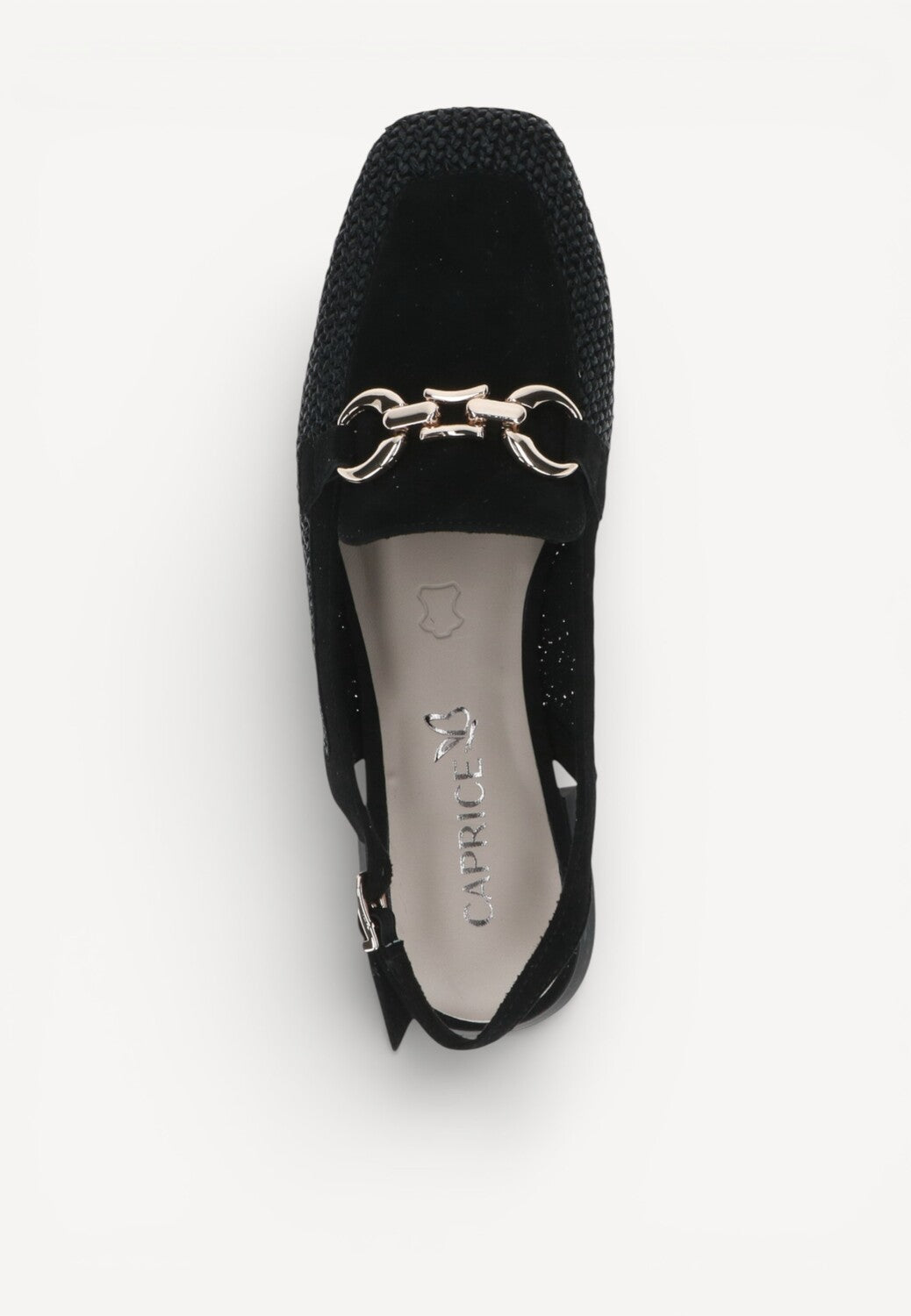 MUIL +SLINGBACK-Zwart leer