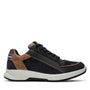 Heren veterschoenen-Blauw combi kleur