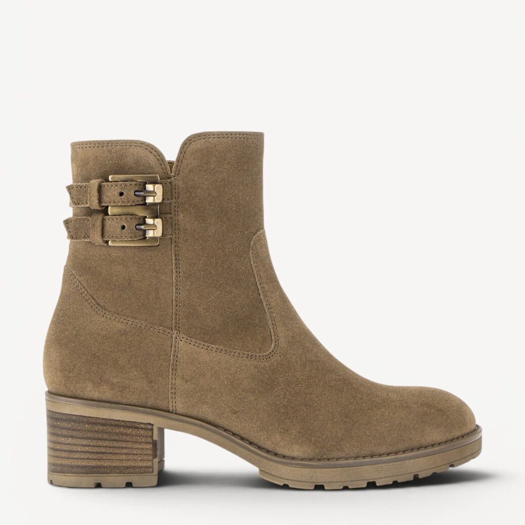 DAMES BOOTS+KORT LAARS-Bruin suède