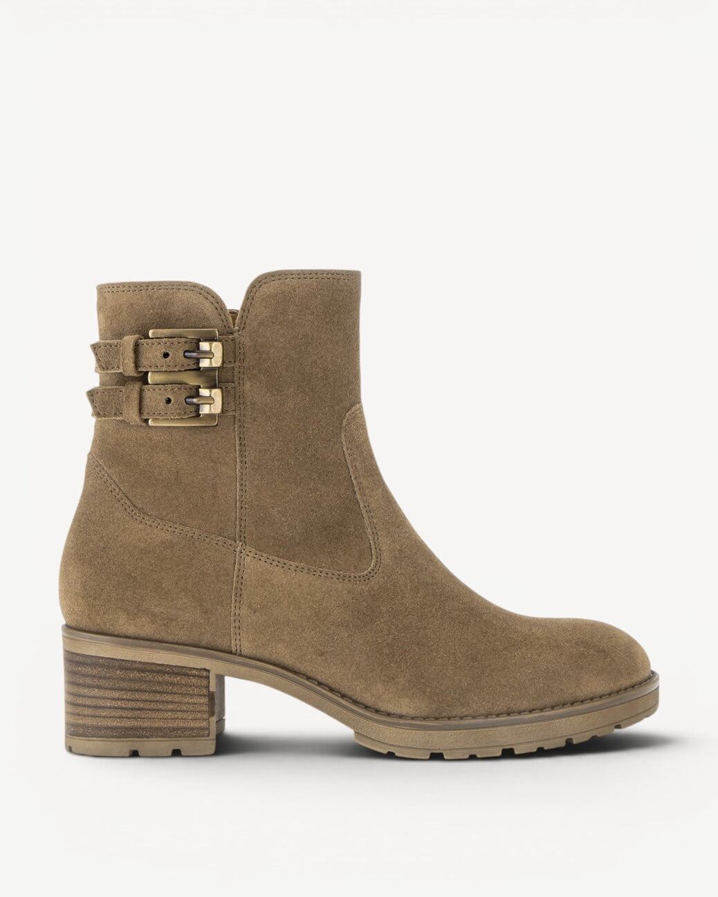 DAMES BOOTS+KORT LAARS-Bruin suède