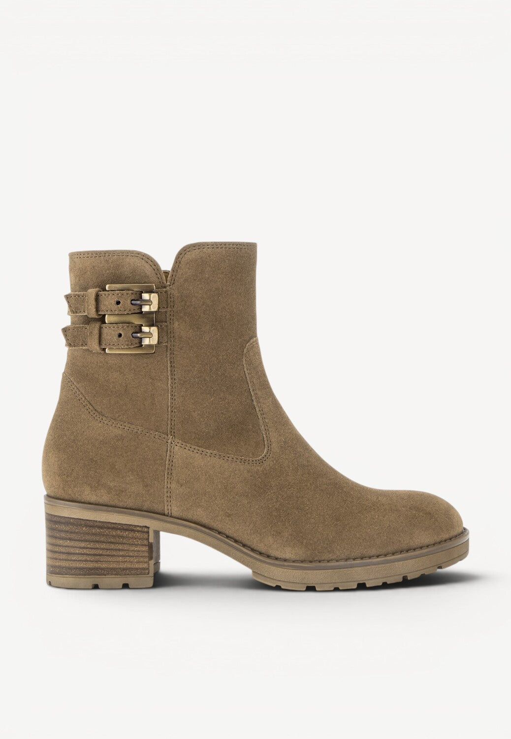 DAMES BOOTS+KORT LAARS-Bruin suède