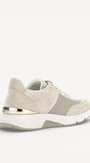 DAMES SPORTIEVE VETERSCHO-Beige suède/nubuck