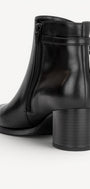 DAMES BOOTS+KORT LAARS-Zwart leer