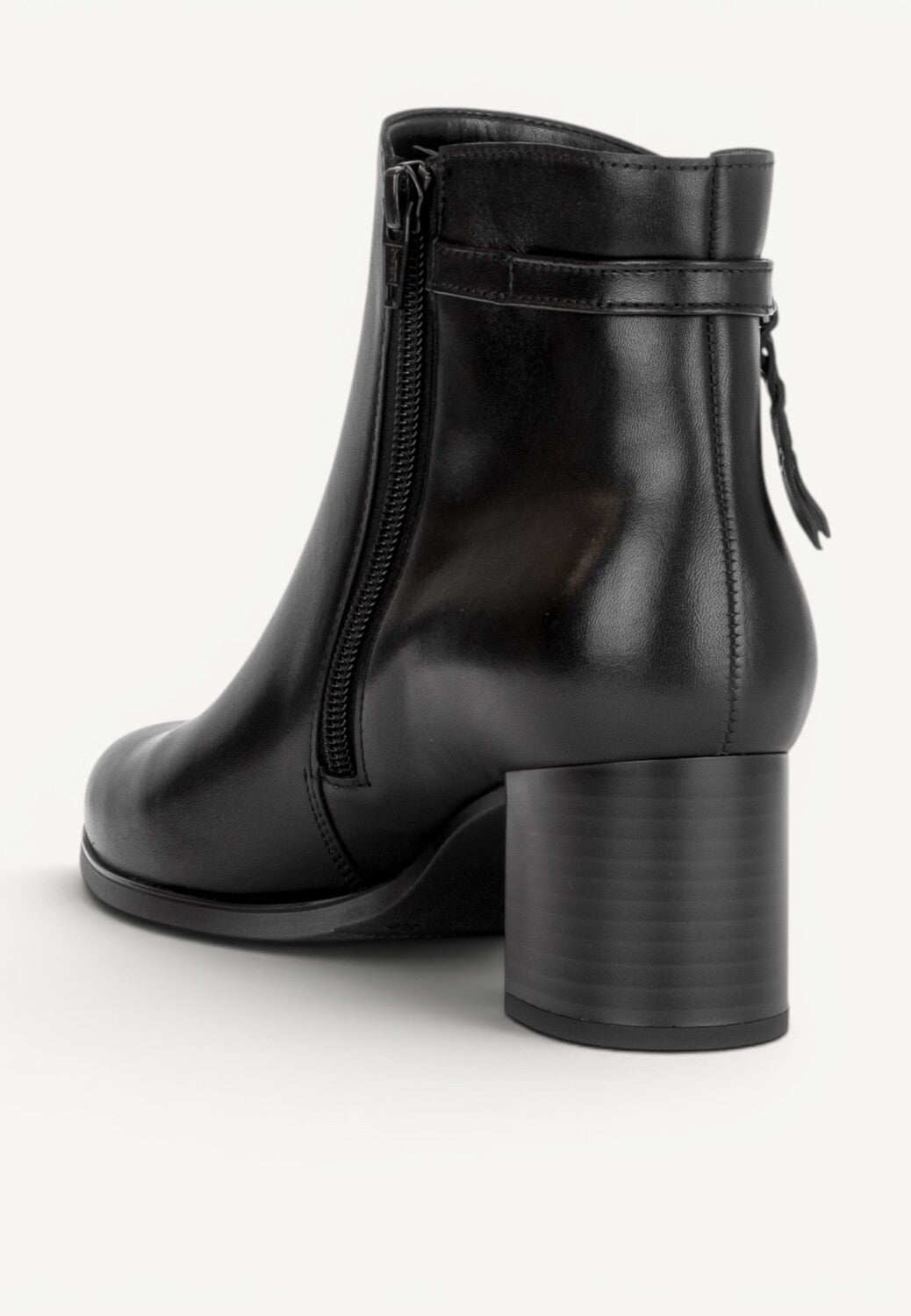 DAMES BOOTS+KORT LAARS-Zwart leer