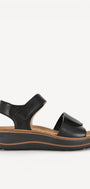 DAMES OPEN SCHOENEN-Zwart leer