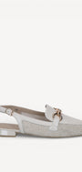 MUIL +SLINGBACK-Beige leer