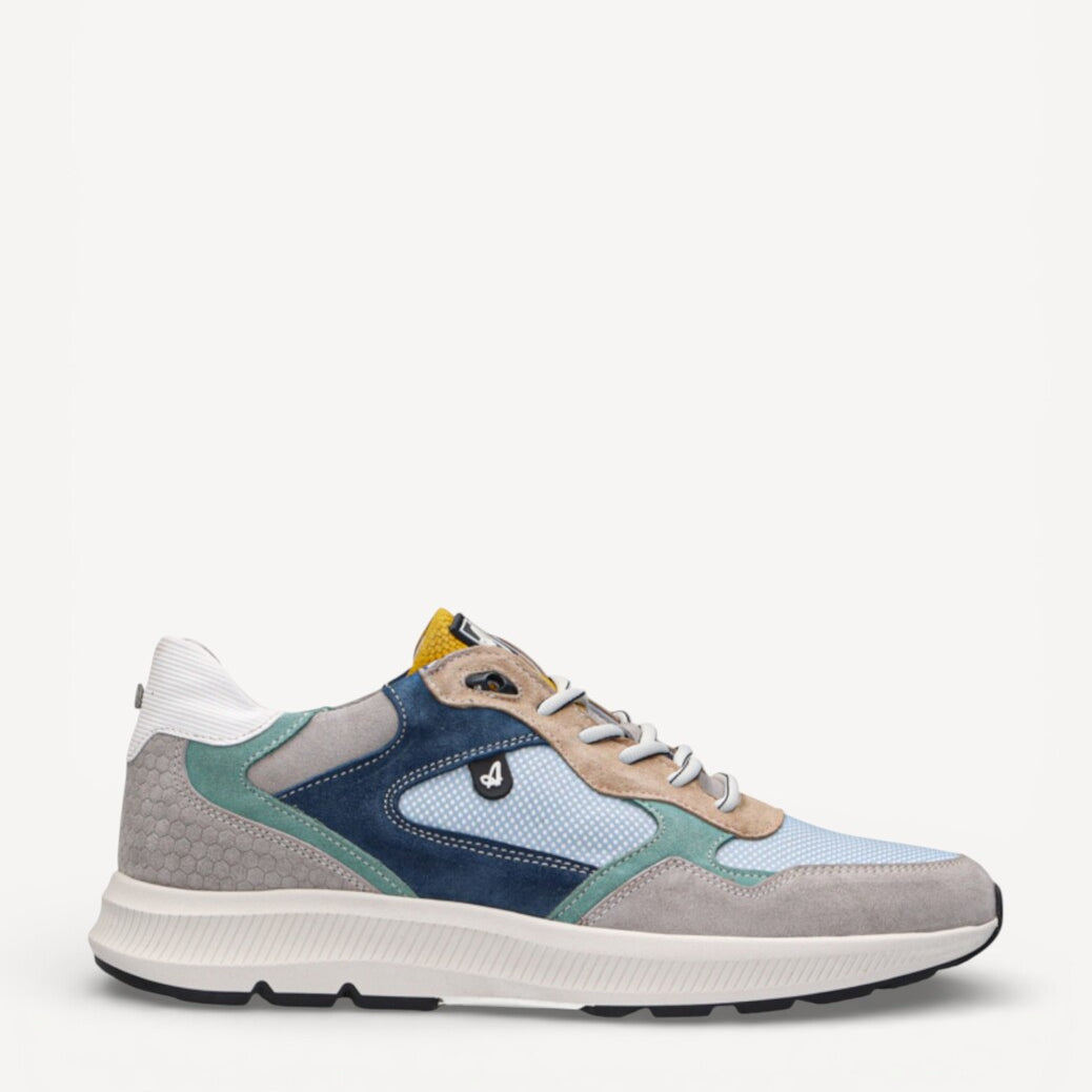 Heren veterschoenen-Grijs combi kleur