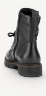 DAMES BOOTS+KORT LAARS-Zwart leer