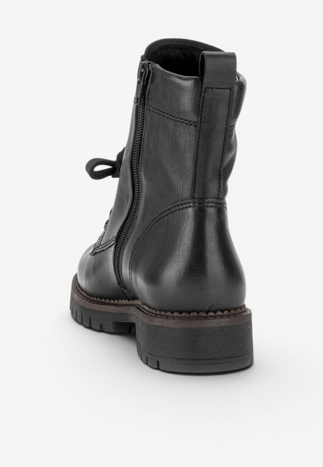 DAMES BOOTS+KORT LAARS-Zwart leer