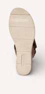 DAMES OPEN SCHOENEN-Bruin leer