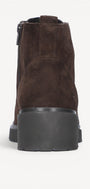 DAMES BOOTS+KORT LAARS-Bruin suède