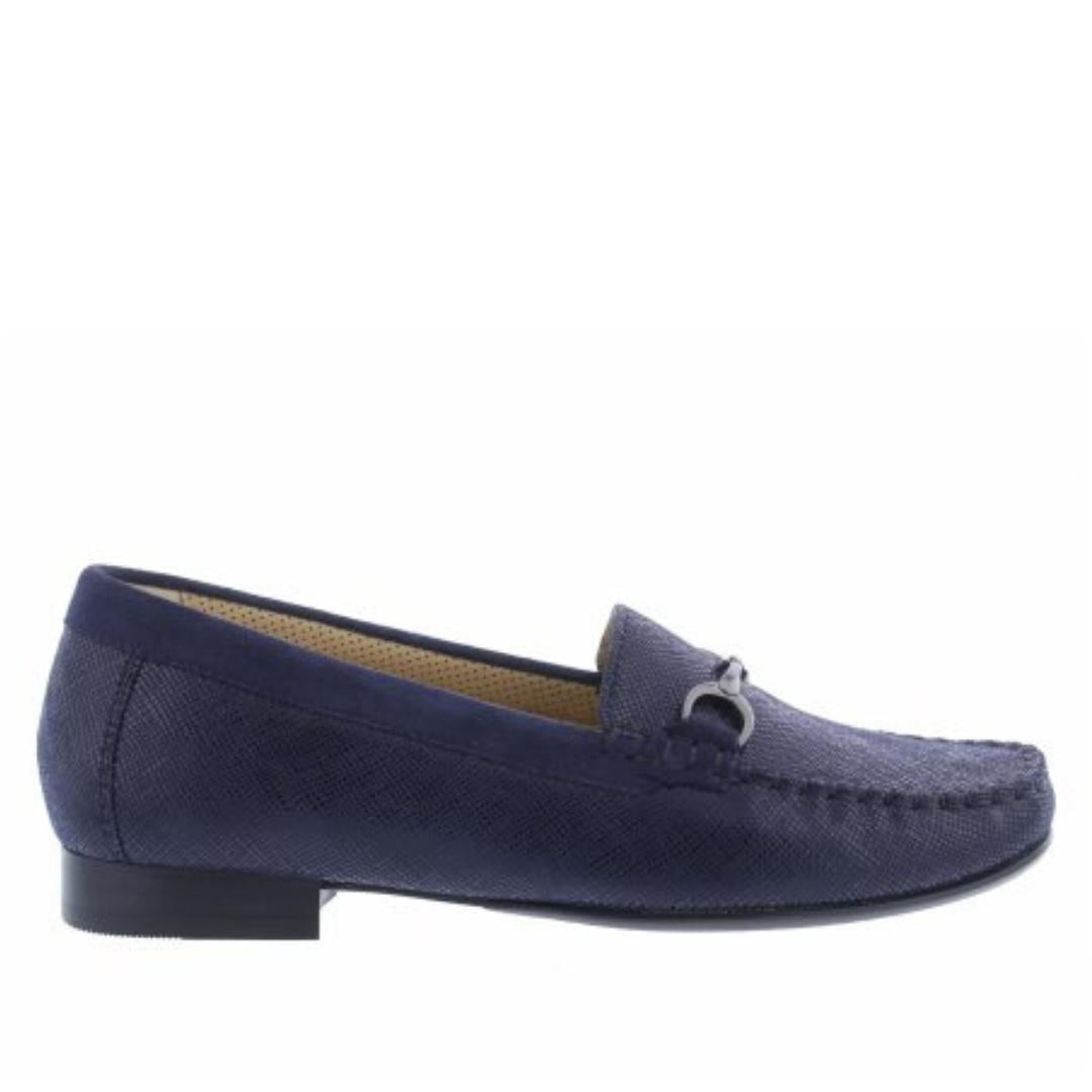 DAMES INSTAPSCHOENEN-Blauw suède/nubuck