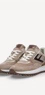 Heren veterschoenen-Beige suède/nubuck