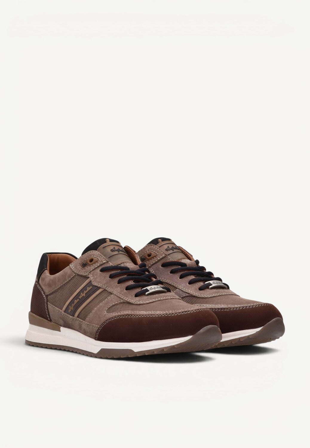 Heren veterschoenen-Beige suède/nubuck