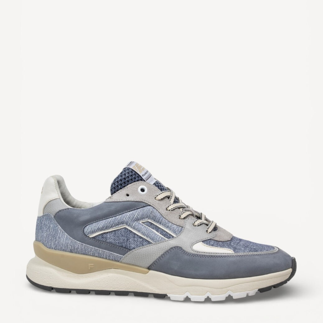 Heren veterschoenen-Blauw combi kleur