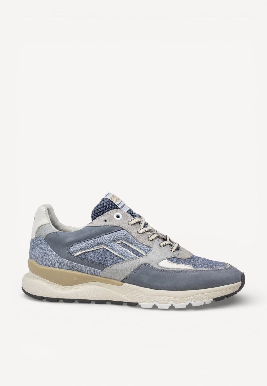 Heren veterschoenen-Blauw combi kleur