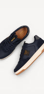 Heren veterschoenen-Blauw suède/nubuck