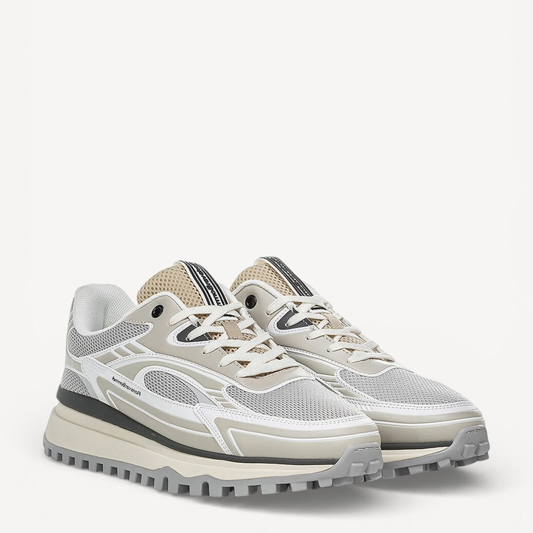 Heren veterschoenen-Beige combi kleur