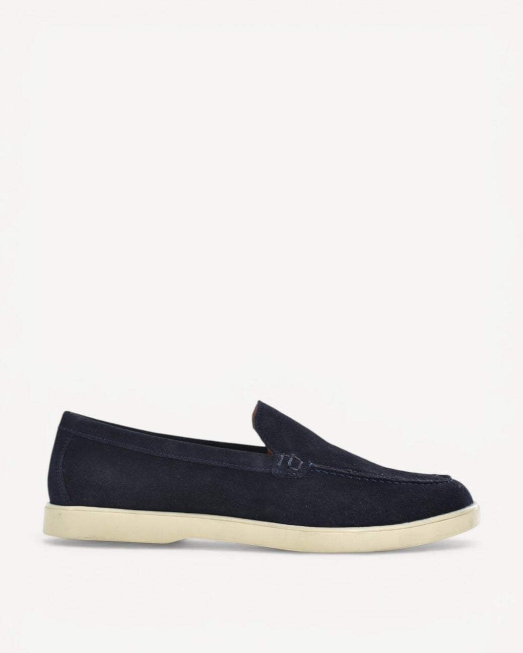 Heren instapper-Blauw suède/nubuck