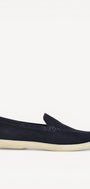 Heren instapper-Blauw suède/nubuck