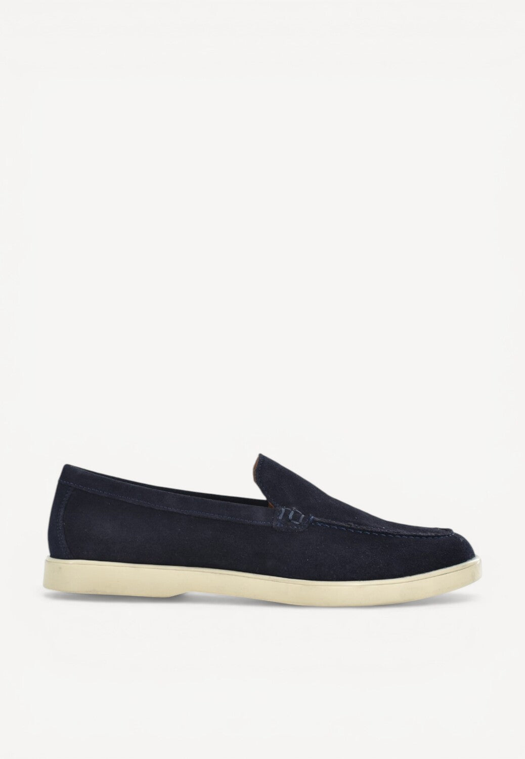 Heren instapper-Blauw suède/nubuck