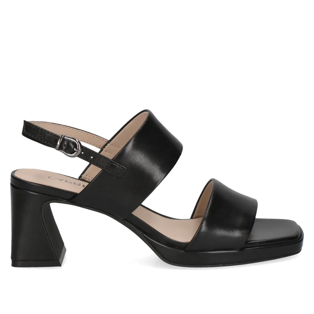 DAMES OPEN SCHOENEN-Zwart leer