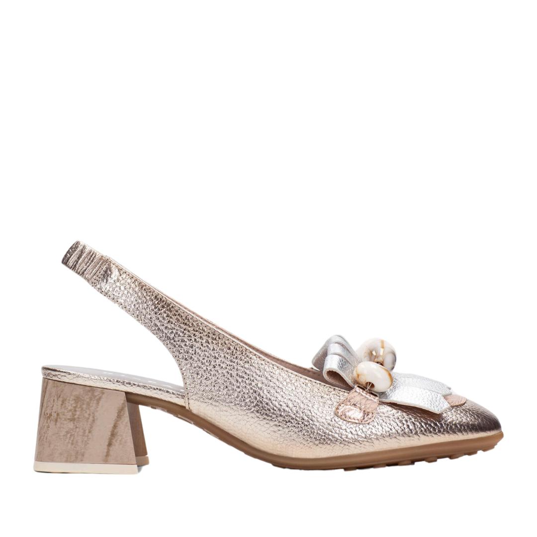 MUIL +SLINGBACK-Goud combi kleur