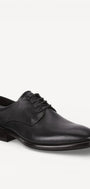 Heren veterschoenen-Zwart leer