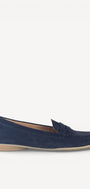 DAMES INSTAPSCHOENEN-Blauw suède/nubuck