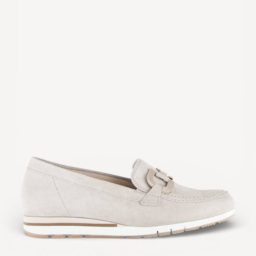 DAMES INSTAPSCHOENEN-Beige suède/nubuck