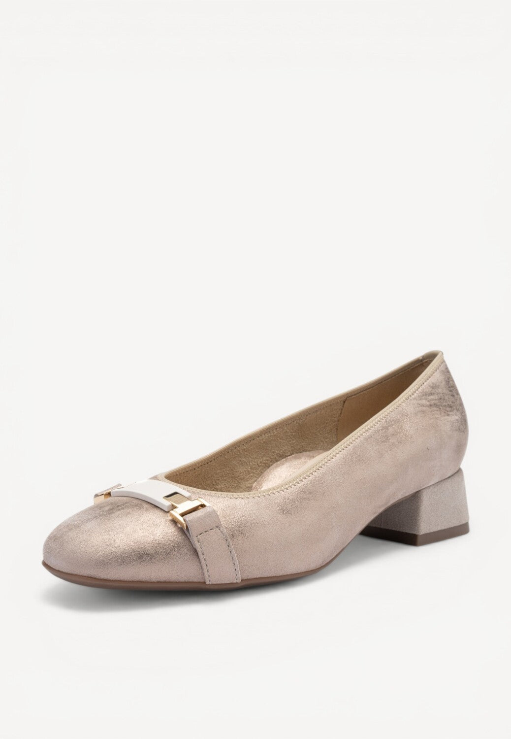 BALLERINAS + PUMPS-Beige leer