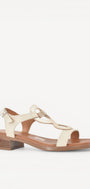 DAMES OPEN SCHOENEN-Beige combi kleur