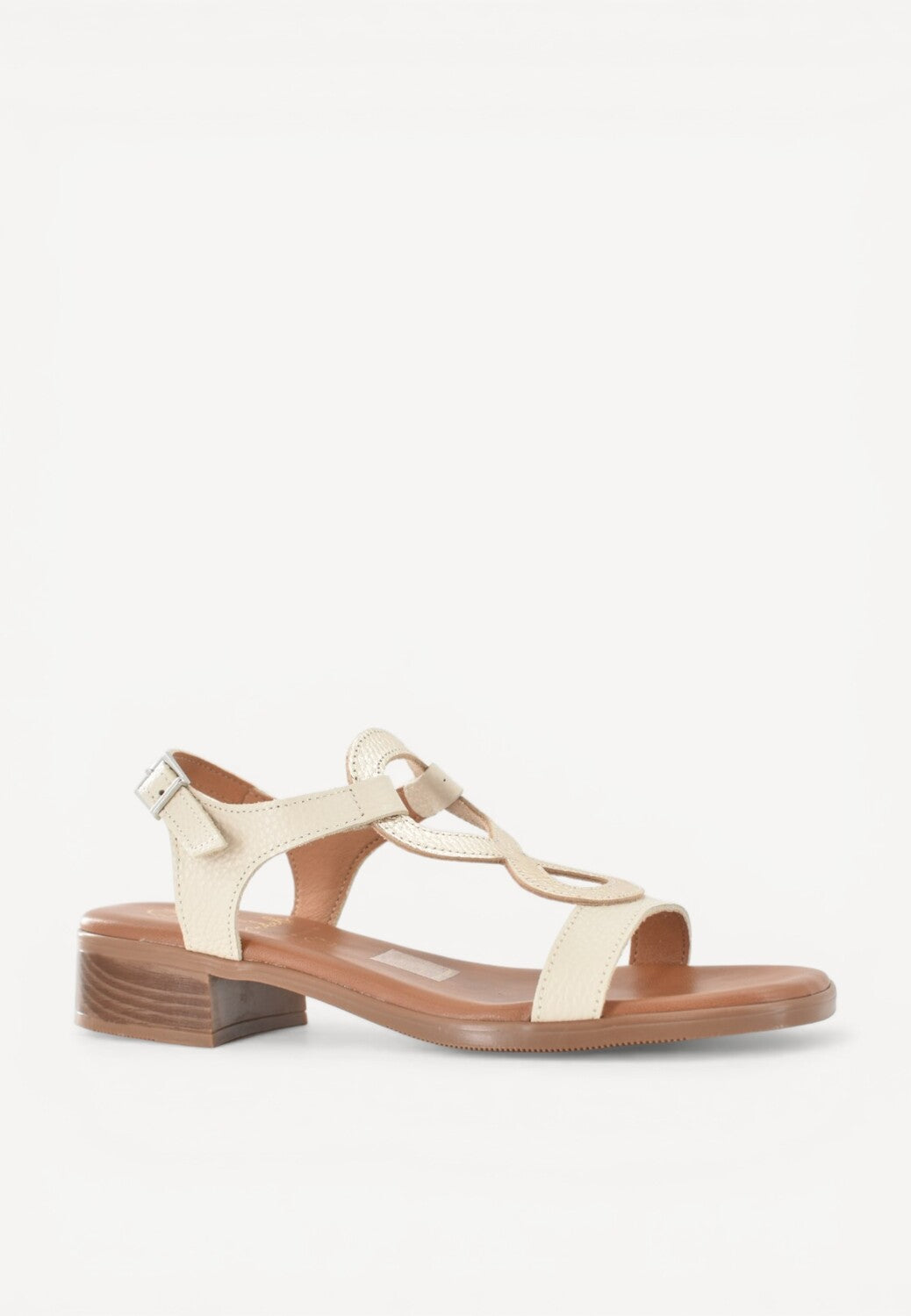 DAMES OPEN SCHOENEN-Beige combi kleur
