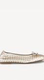BALLERINAS + PUMPS-Goud leer