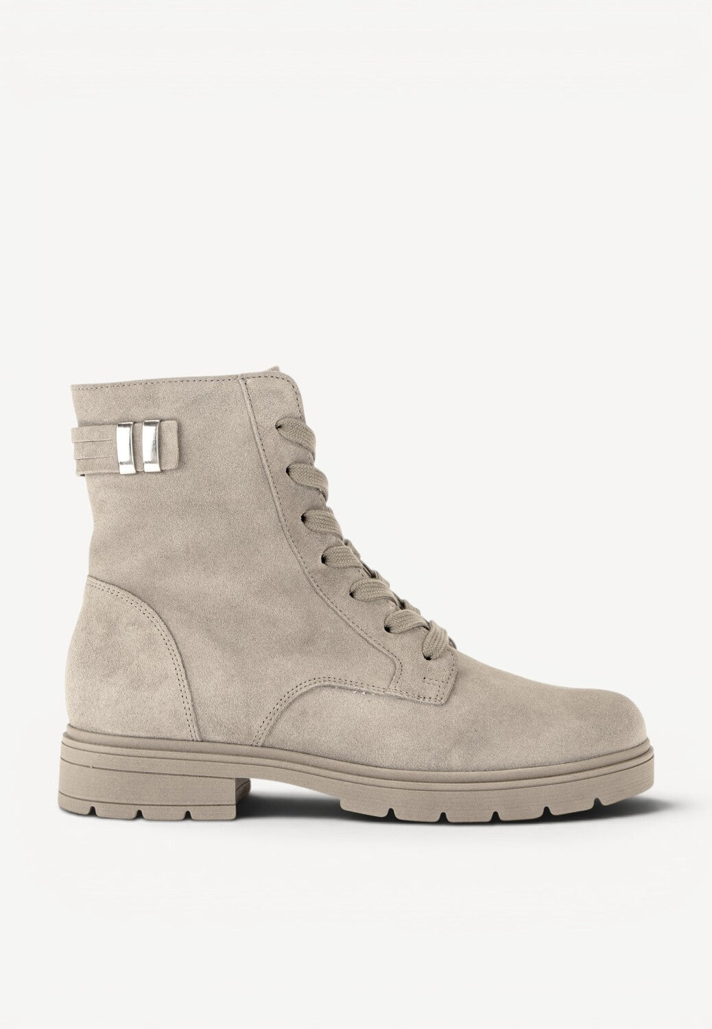DAMES BOOTS+KORT LAARS-Beige suède/nubuck