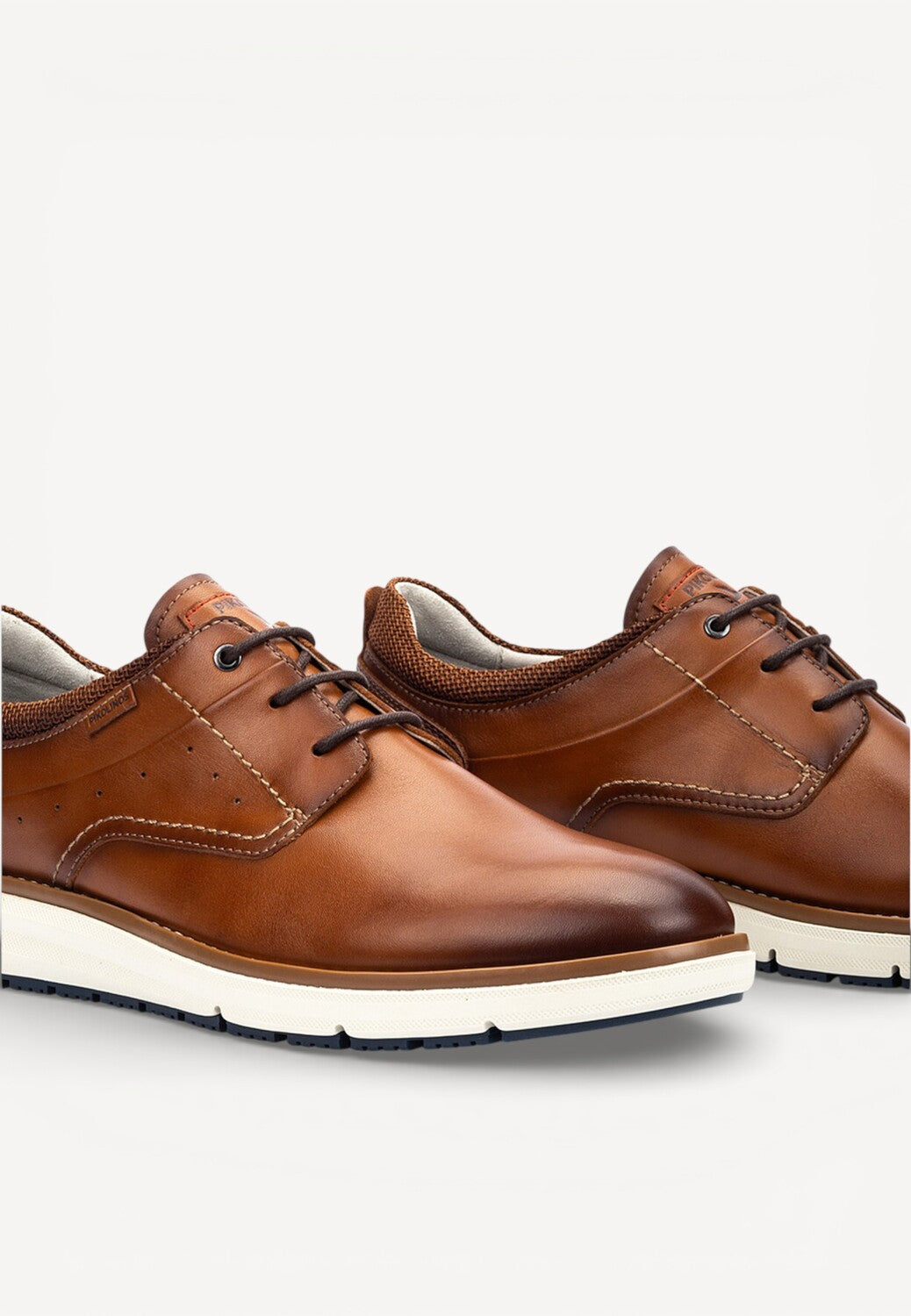 Heren veterschoenen-Bruin leer