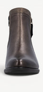 DAMES BOOTS+KORT LAARS-Brons leer
