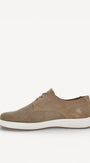 Heren veterschoenen-Beige suède/nubuck