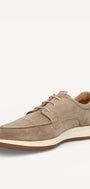 Heren veterschoenen-Beige suède/nubuck