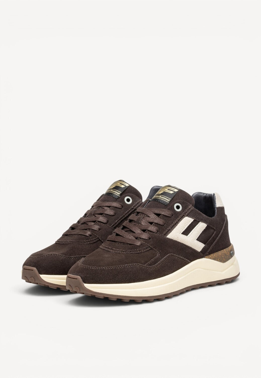 Heren veterschoenen-Bruin suède
