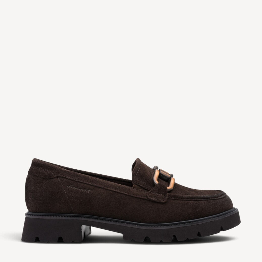 DAMES INSTAPSCHOENEN-Bruin suède