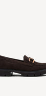 DAMES INSTAPSCHOENEN-Bruin suède