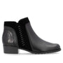DAMES BOOTS+KORT LAARS-Zwart leer