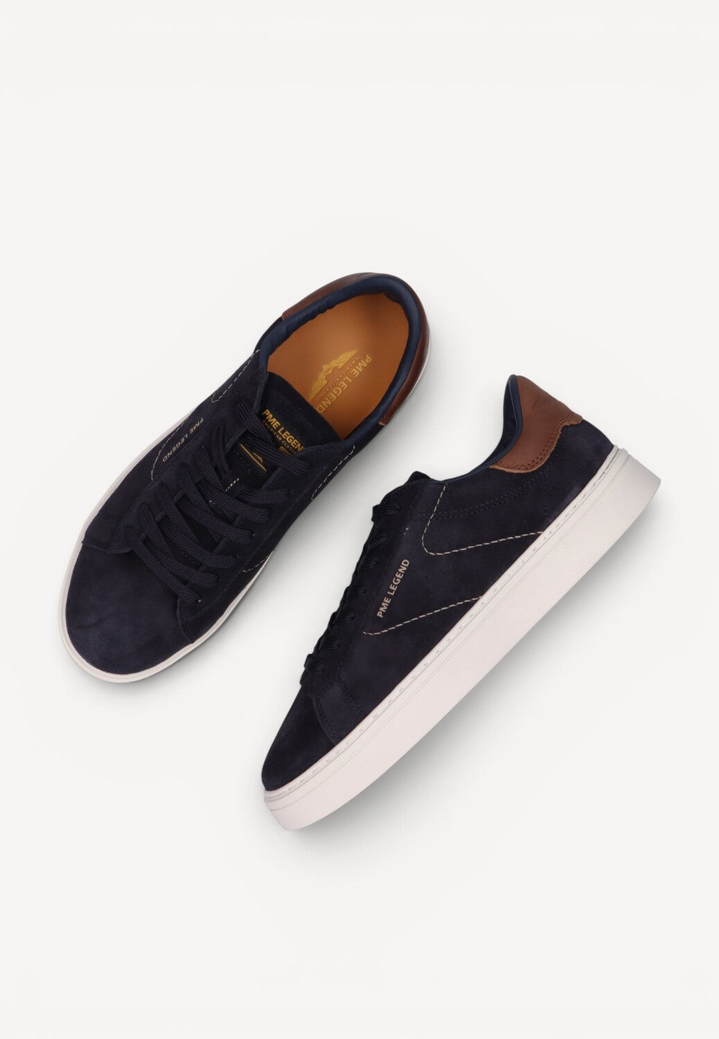 Heren veterschoenen-Blauw suède/nubuck