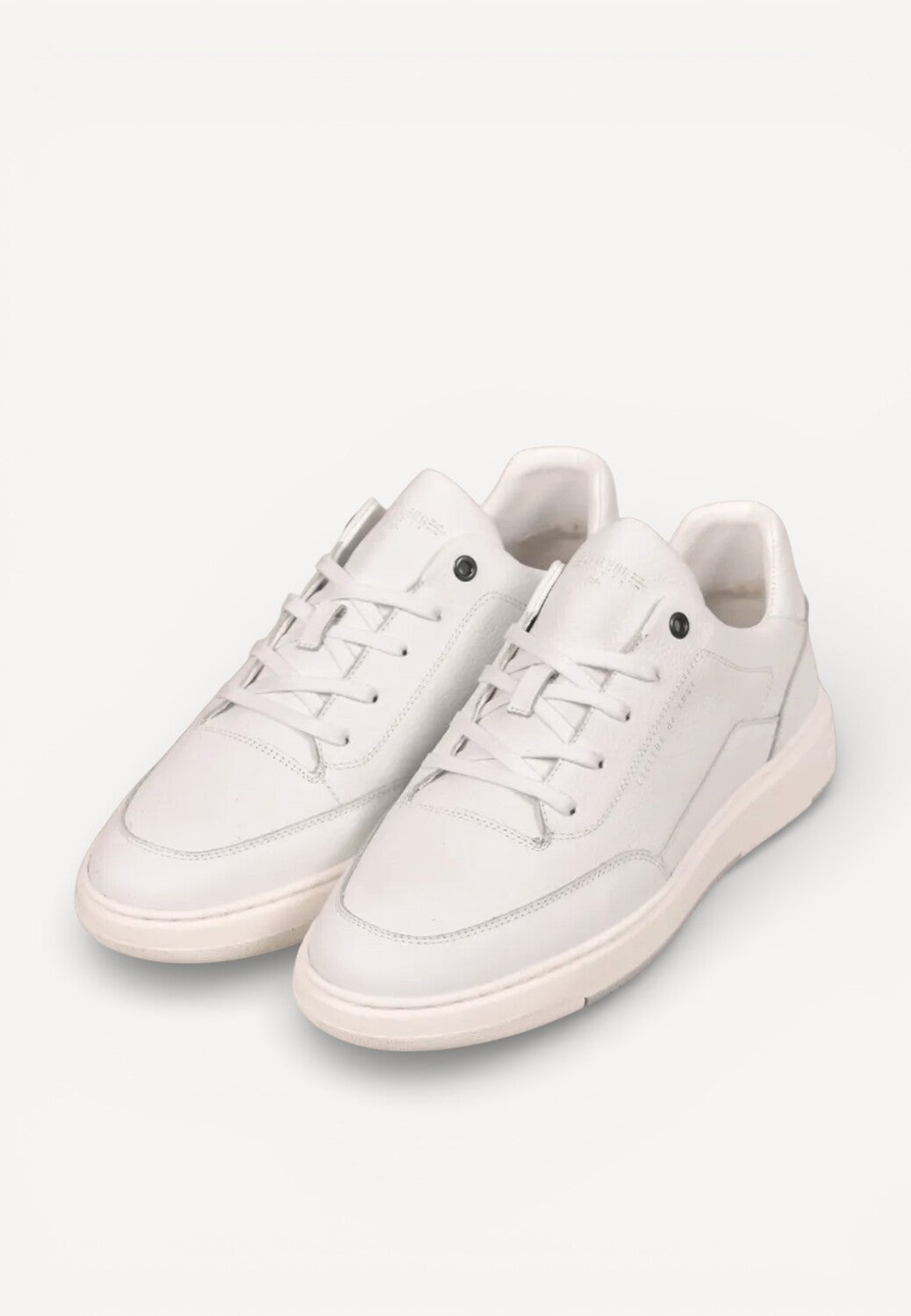 Heren veterschoenen-Wit leer