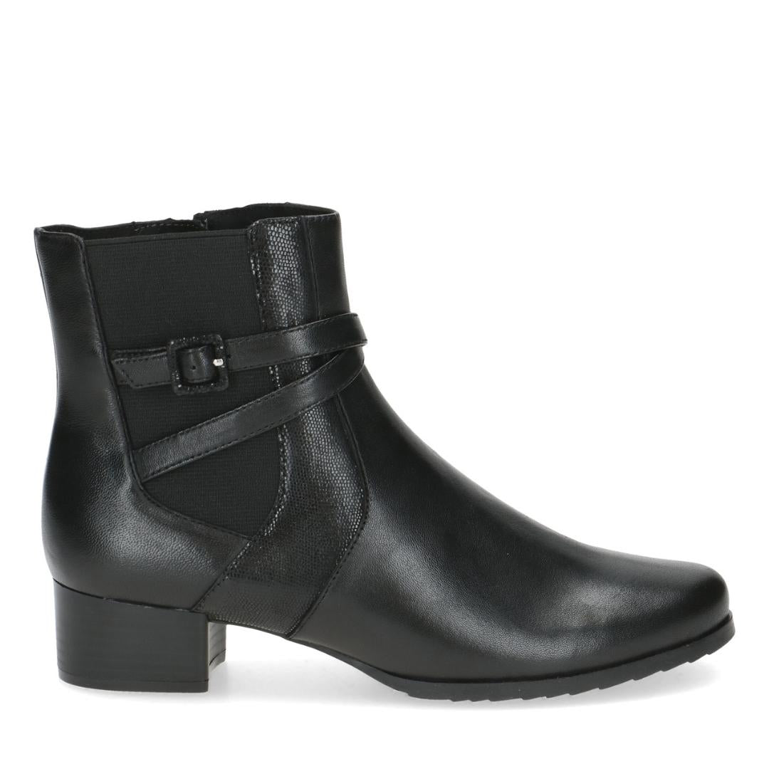 DAMES BOOTS+KORT LAARS-Zwart leer